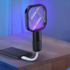 USB Mini Mosquito Swatter – Rechargeable Fly Swatter for Indoor and Outdoor Use, Effective Insect Killer Bat