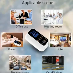 8USB Mobile Phone Fast Charging Digital Display QC3.0 Flash Charging Fast Multi-function PD Fast Charging Multi-port Charger With Display