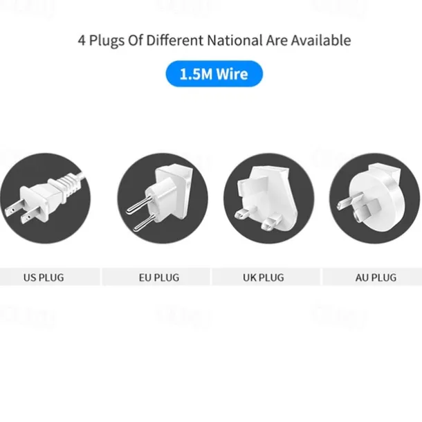 8USB Mobile Phone Fast Charging Digital Display QC3.0 Flash Charging Fast Multi-function PD Fast Charging Multi-port Charger With Display