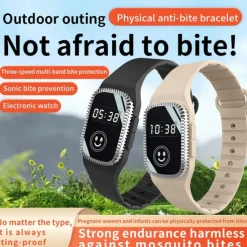 USB Mosquito Repellent Watch – Summer Silicone Bracelet for Adults and Children, Safe Wearable Mosquito Repellent