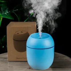 USB Portable Air Humidifier 7.44oz Essential Oil Diffuser Modes Auto Off With LED Light For Home Car Mist Maker Face Steamer Car Air Fresheners For Classroom School Bedroom Office