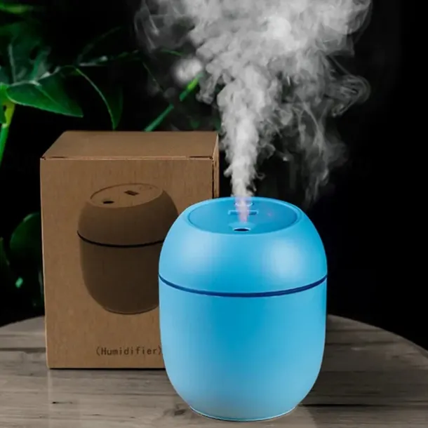 USB Portable Air Humidifier 7.44oz Essential Oil Diffuser Modes Auto Off With LED Light For Home Car Mist Maker Face Steamer Car Air Fresheners For Classroom School Bedroom Office