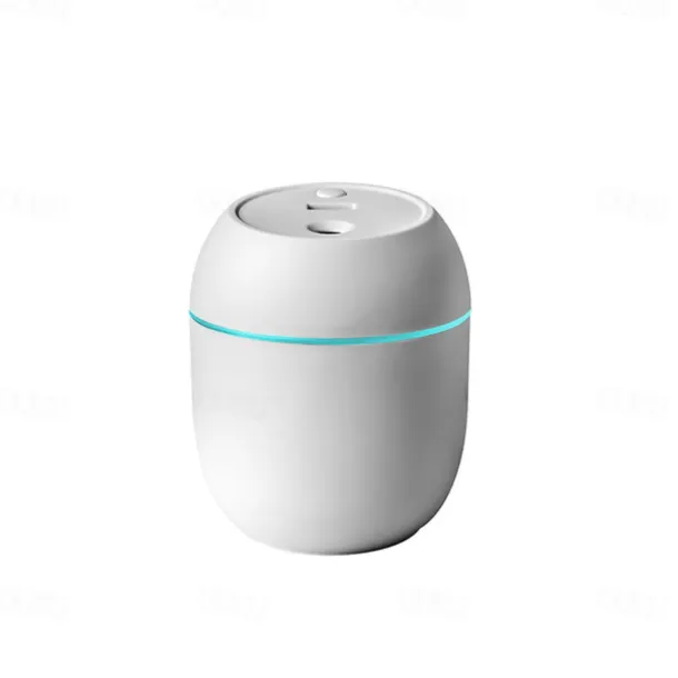 USB Portable Air Humidifier 7.44oz Essential Oil Diffuser Modes Auto Off With LED Light For Home Car Mist Maker Face Steamer Car Air Fresheners For Classroom School Bedroom Office