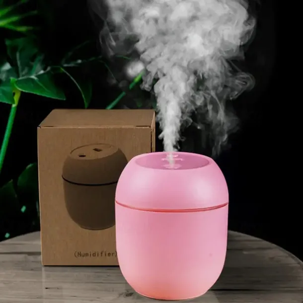 USB Portable Air Humidifier 7.44oz Essential Oil Diffuser Modes Auto Off With LED Light For Home Car Mist Maker Face Steamer Car Air Fresheners For Classroom School Bedroom Office