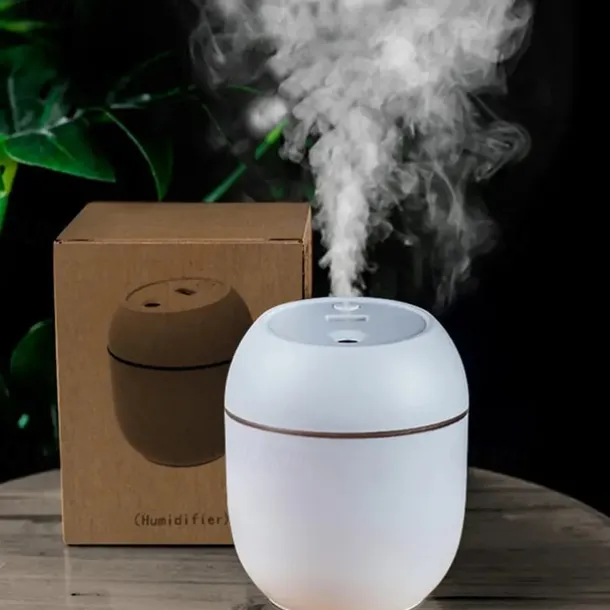 USB Portable Air Humidifier 7.44oz Essential Oil Diffuser Modes Auto Off With LED Light For Home Car Mist Maker Face Steamer Car Air Fresheners For Classroom School Bedroom Office