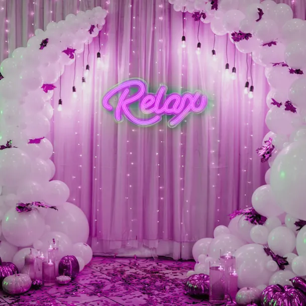 USB Powered LED Neon Lights Relax Sign Lights – Stylish & Vibrant Neon Decor for Bedroom, Club and Outdoor Spaces