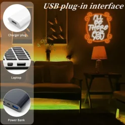 USB Powered LED Neon Light – Stylish Wall Sign Light for Bedroom, Club, Bar & Outdoor Party Décor 1pc