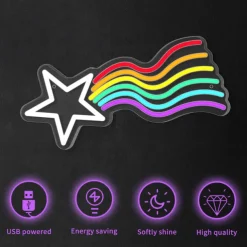 USB Powered LED Neon Lights Wall Sign Light – Stylish & Vibrant Neon Decor for Bedroom, Club and Outdoor Spaces