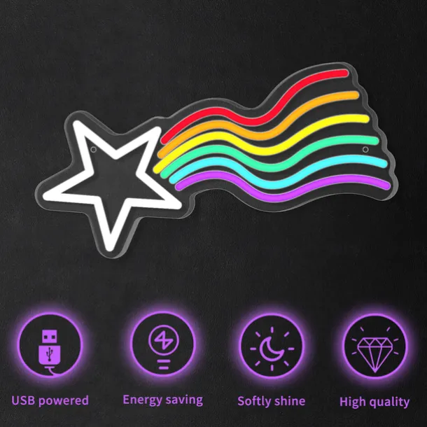 USB Powered LED Neon Lights Wall Sign Light – Stylish & Vibrant Neon Decor for Bedroom, Club and Outdoor Spaces