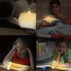 USB Rechargeable Book Reading Light LED Eye Care Clip On Book Light For Reading In Bed Portable Bookmark Light