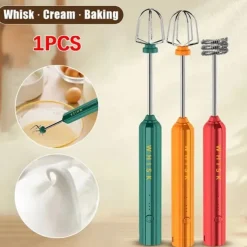 USB Rechargeable Electric Stirrer Milk Coffee Frother Foamer Handheld Egg Beater Kitchen Tool