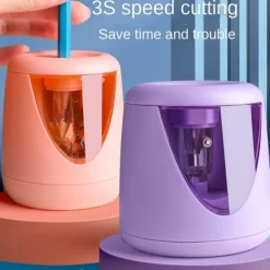 USB Rechargeable Electric Pencil Sharpener, Heavy-Duty Mechanical Design, Multi-Function for School & Office Use, Ideal Gift for Students and Children