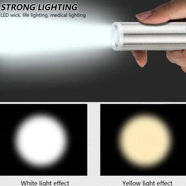 USB rechargeable flashlight flashlight mini LED pocket lamp medical camping bicycle flashlight night lighting