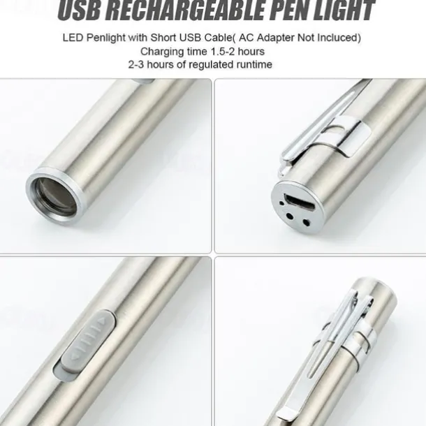 USB rechargeable flashlight flashlight mini LED pocket lamp medical camping bicycle flashlight night lighting