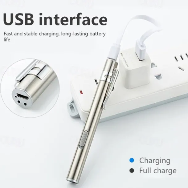 USB rechargeable flashlight flashlight mini LED pocket lamp medical camping bicycle flashlight night lighting