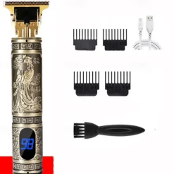 USB Rechargeable Hair Clippers and Beard Trimmer for Men - Precise T-Blade Trimmer with LCD Screen - Grooming Kit for Men