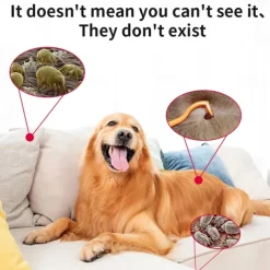 USB Rechargeable Ultrasonic Pest Collar – Flea, Tick, and Lice Repeller for Cats and Dogs with Mountaineering Buckle