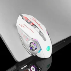 USB Rechargeable Wireless Mouse Gaming Mouse Silent Mechanical E-Sports Backlight PC Gamer Mouse Optical Mice For Computer Gift For Birthday/Easter/Boy/Girlfriend