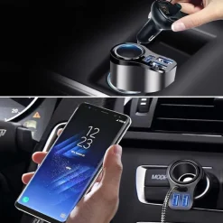 Usb Splitter For Car, 4 In 1 USB C Car Charger, 36W Multi USB Cigarette Lighter Adapter Socket Splitter With 3 USB Ports,12V/24V Dual USB Type C PD Fast Car Charger Adapter