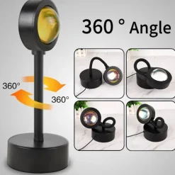 USB Sunset Lamp Sunset Projector Mood Light Living Room Bedroom Night Light Room Decor Bar Atmosphere Photography Background