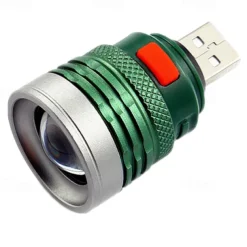USB Tactical-Led Flashlight 3 Lighting Mode Flashlight Camping Cycling Running USB Flash-light