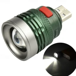 USB Tactical-Led Flashlight 3 Lighting Mode Flashlight Camping Cycling Running USB Flash-light