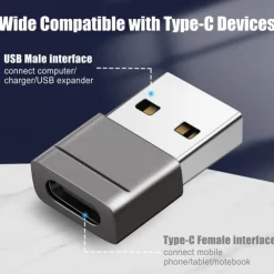 USB to Type-c Converter Head Mobile Phone Computer Car Charging Data Cable Adapter