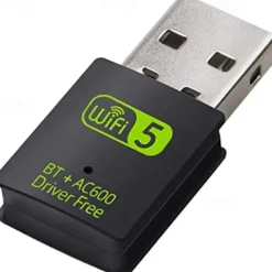 USB WiFi Bluetooth Adapter 600Mbps Dual Band 2.4/5Ghz Wireless Network External Receiver Mini WiFi Adapter for PC/Laptop/Desktop