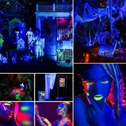 UV Blacklight LED Strobe Stage Par Light Party Lights Indoor 36W 36 LEDs with Remote Controller for Disco Party Club KTV Wedding