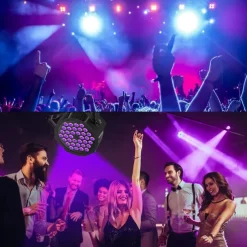 UV Blacklight LED Strobe Stage Par Light Party Lights Indoor 36W 36 LEDs with Remote Controller for Disco Party Club KTV Wedding