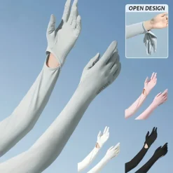 UV Long Sun Gloves, UPF 50+ Touchscreen Non Slip Full Finger Arm Sun Glovers Sunblock Gloves for Outdoor Sports Driving