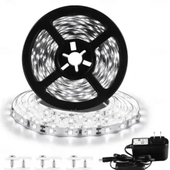 UV Purple LED Light Strip Kit - 5-10M Flexible 12V Warm White Tape Light Black Light for Party, Bar & Decoration