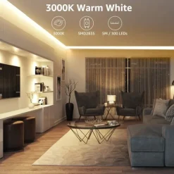 UV Purple LED Light Strip Kit - 5-10M Flexible 12V Warm White Tape Light Black Light for Party, Bar & Decoration