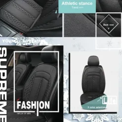 12V Car Heated Seat Cushions Winter, Single and Double Seat Cover Pad, Electric Heated Car Seat Cover Accessories