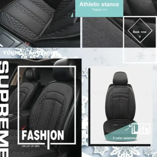 12V Car Heated Seat Cushions Winter, Single and Double Seat Cover Pad, Electric Heated Car Seat Cover Accessories
