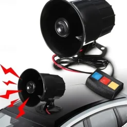 12V Car Motorcycle 3 Sounds Siren Horn Alarm Loud Speaker Electronic Bell Car Electrical Appliances Three tone alarm horn