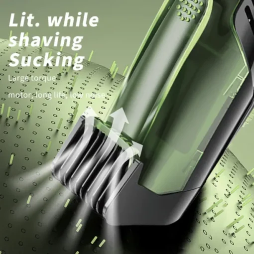 Vacuum Beard Shaver USB Rechargeable Vacuum Shaver Hair Clipper Washable Barber Hair Clipper Gifts for Men