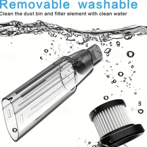 Vacuum Cleaner High Power Car Handheld Vacuum Cleaner Indoor And Car Dry And Wet Dual-use Wireless Charging Three Batteries Large Suction Household Cleaning Duster