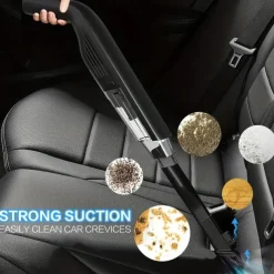 Vacuum Cleaner High Power Car Handheld Vacuum Cleaner Indoor And Car Dry And Wet Dual-use Wireless Charging Three Batteries Large Suction Household Cleaning Duster