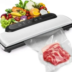Vacuum Sealer Machine Automatic Food Sealer for Food Savers w/Starter Kit Led Indicator Lights Easy to Clean Dry & Moist Food Modes