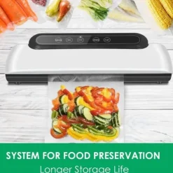 Vacuum Sealer Machine Automatic Food Sealer for Food Savers w/Starter Kit Led Indicator Lights Easy to Clean Dry & Moist Food Modes