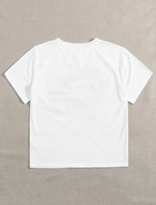 Valentine Women's Funny T Shirt Casual Wine Glass Regular Tops Short Sleeve Round Neck Print Regular Fit Daily White Summer