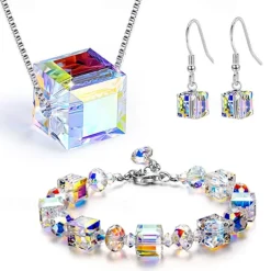 Valentine's Day a Little Romancesterlingsilver Bracelets For Women Made With Northern Lights Crystals Valentine's Day Gifts For Women