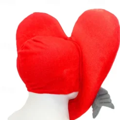 Valentine's Day Cartoon Love Peach Plush Head Cover Funny Cupid Arrow Warm Hat Party Performance Photography Prop