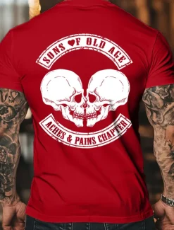 Valentine's Day Men's LOVE Skull Letter Printed T Shirt Tee Top 100% Cotton Short Sleeve Graphic Shirt Black White Red Comfortable Tee Vacation Street Fashion Designer Clothing