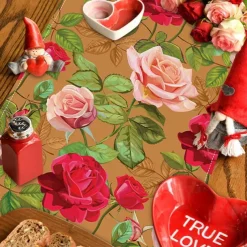 Valentine's Day Table Runner Romantic and Festive Table Decor Adds a Touch of Love to Your Dining Table Perfect for Valentine's Day Dinners and Celebrations