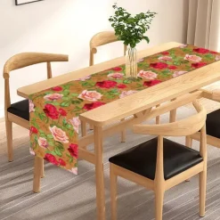Valentine's Day Table Runner Romantic and Festive Table Decor Adds a Touch of Love to Your Dining Table Perfect for Valentine's Day Dinners and Celebrations