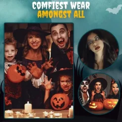 Vampire Fangs, Retractable Halloween Vampire Fangs Teeth, Made of Resin, Werewolf Teeth Glue Set