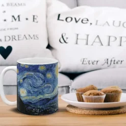 Van Gogh Starry Night Ceramic Mug - Perfect Gift for Friends, Office Water Cup, Home Milk Mug