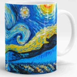 Van Gogh Starry Night Ceramic Mug - Perfect Gift for Friends, Office Water Cup, Home Milk Mug